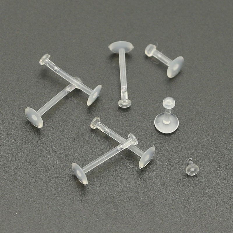 10点セットアクリル透明目に見えないリップネイル耳爪鼻爪眉毛ネイルアクセサリーピアスジュエリー食品グレードUv