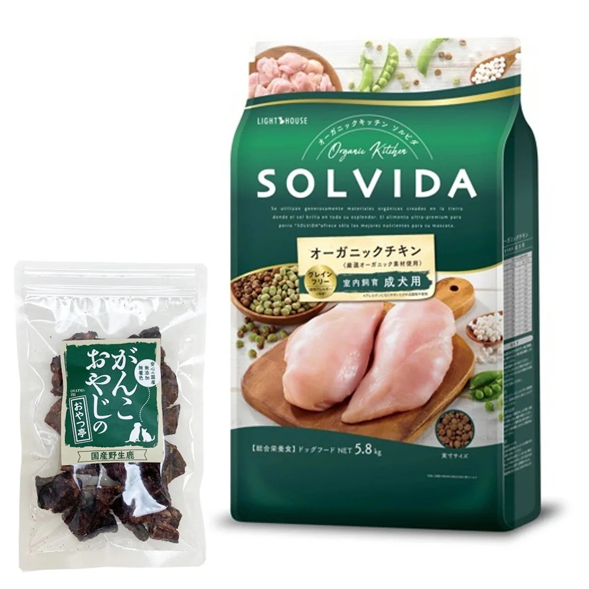 ドッグフード グレインフリー チキン 室内飼育成犬用 5.8kg【国産鹿ラング15g付き】