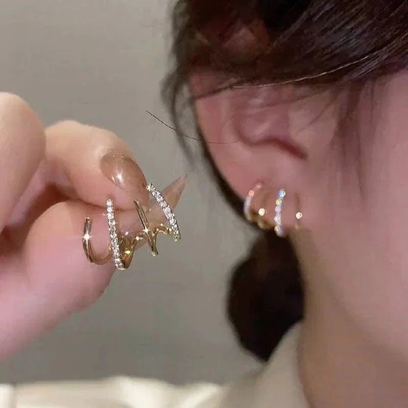 春春冬ピアス 4本爪イヤーロウピアス S928 シルバー ファッションピアス春春冬の耳元をおしゃれに