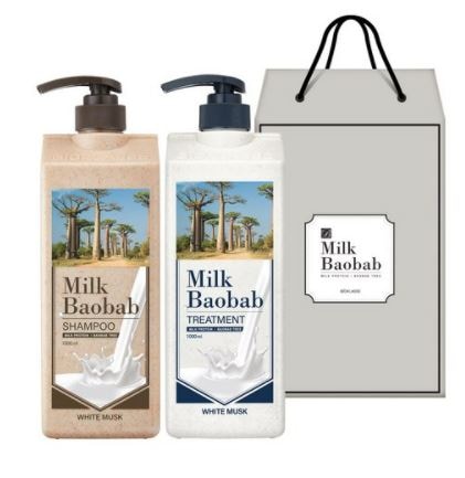 ミルクバオバブ オリジナルヘア2種ギフトセット ホワイトムスクシャンプー1000ml+リンス1000