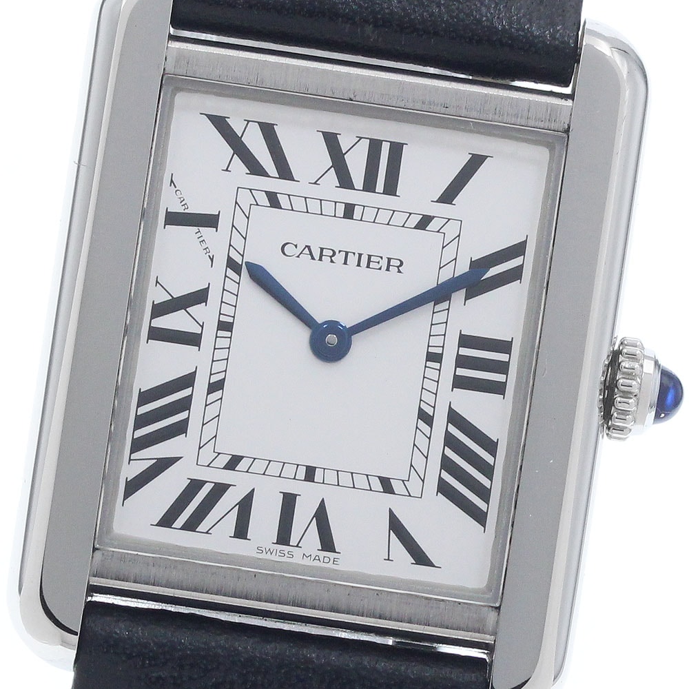 カルティエ CARTIER WSTA0030 タンクソロSM クォーツ レディース 良品 保証書付き_960815【中古】