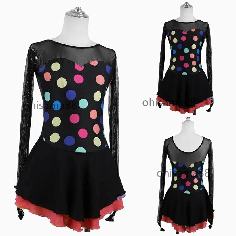 フィギュアスケート衣装 スケート衣装 ダンスドレス ダンス衣装 競技着 レッスン着 試験 専用レオタード 演出用 ダンスウェア 大人 子供 アイスダンス スタンダード 舞台 発表会 アイススケートウェ