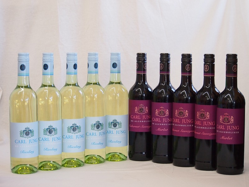 脱アルコールワイン10本セット(脱アルコール白ワイン カールユングリースリング 脱アルコール赤ワイン
