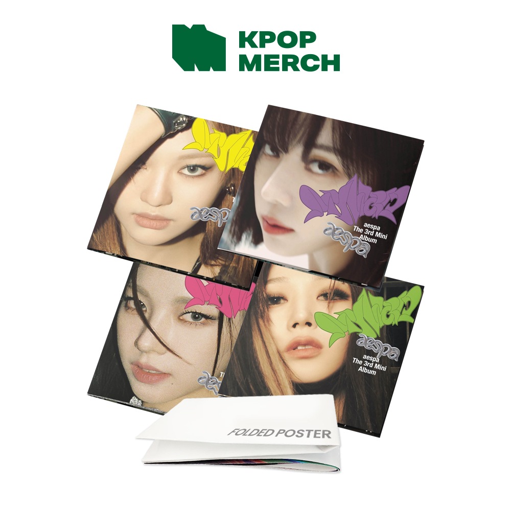 에스파 (AESPA) - MY WORLD (3RD mini album)セット[POSTER VER.] !POSTER verのfolded foster付き!