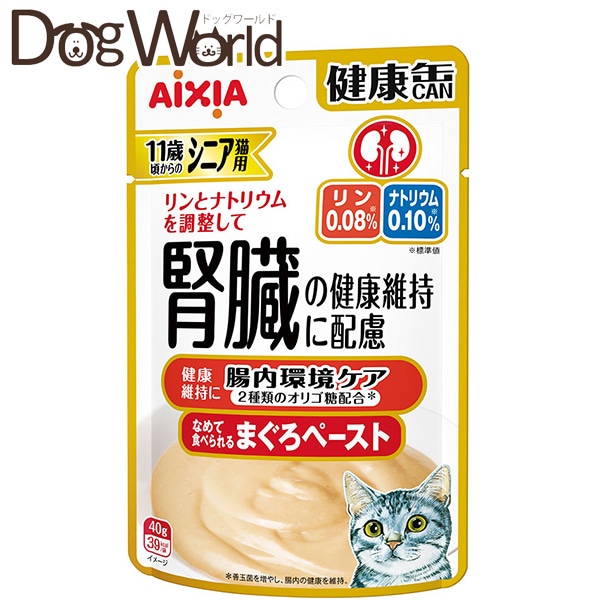 アイシア　健康缶　ペースト　総合栄養食　キャットフード　高齢猫　シニア猫 ヨドバシ.com - アイシア KJ-1 国産 健康缶パウチ 腎活 まぐろ