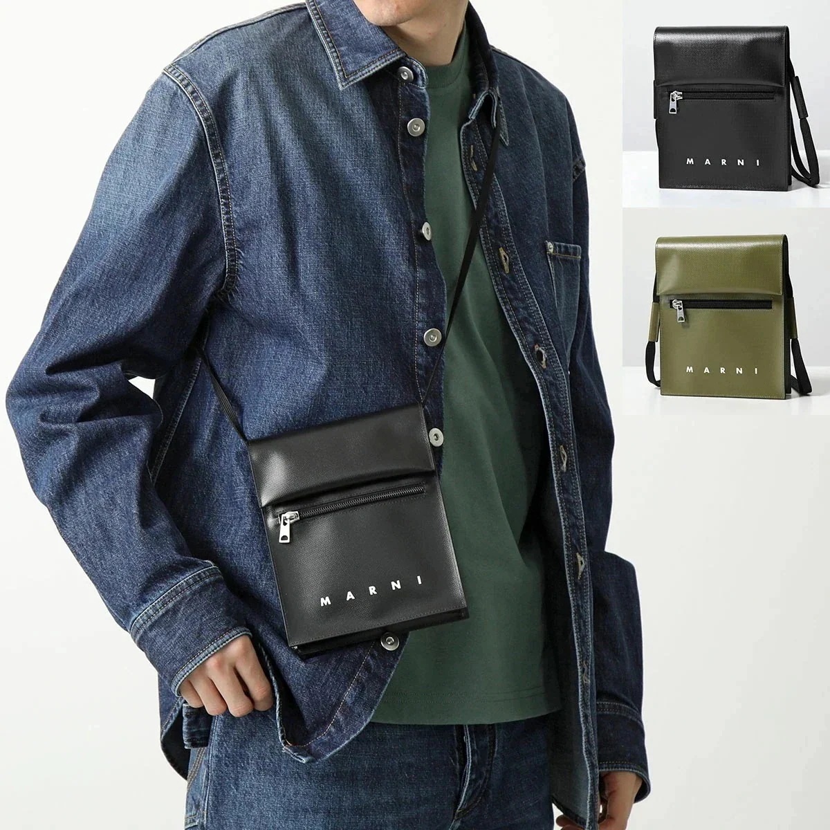 MARNI マルニ ショルダーバッグ SBMQ0036A1 P5769 メンズ クロスボディ ロゴ ミニバッグ 鞄 カラー2色