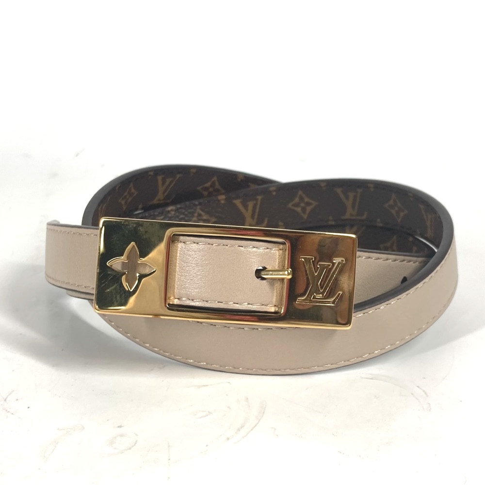 ベルト M8370Y ベルト・LV デュオ 18MM リバーシブル モノグラム アクセサリー 細ベルト モノグラムキャンバス ブラウン