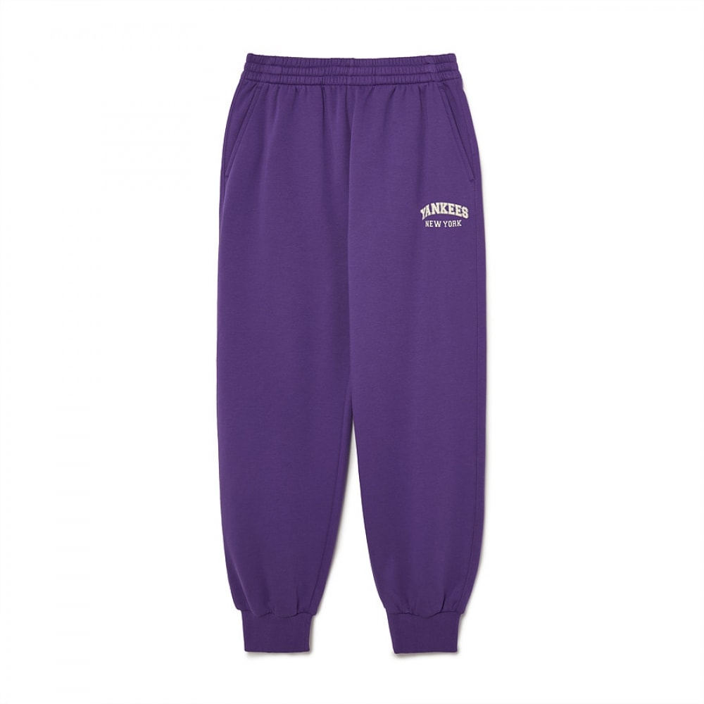 MLBバシティロゴ起毛ジョガーパンツNY（Violet）