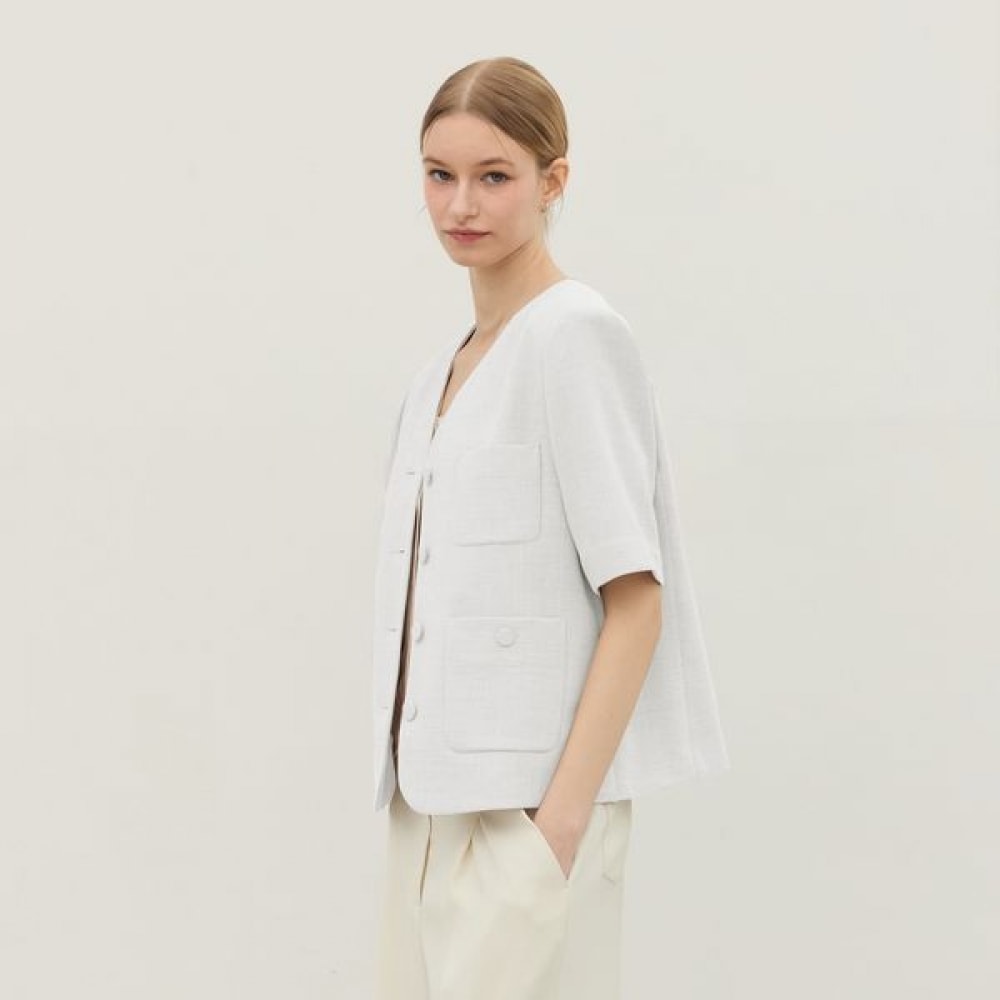 [リアーナニューヨーク] ミニマリストシングルジャケット_アイボリー