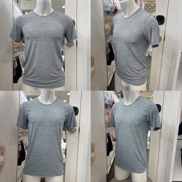 冷感アスキン男性半袖ランニングRU1723T_GN
