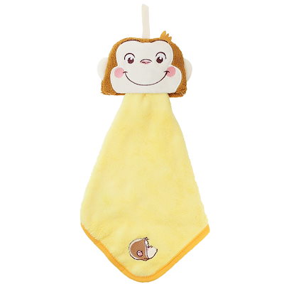 他サイト： おさるのジョージ 吊り下げ マスコットタオル マイクロ ループタオル にんまりジョージの商品画像