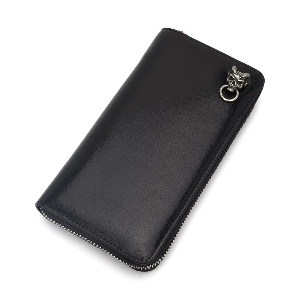 本革 長財布 スカルコンチョ [l012]