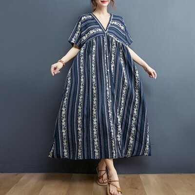 ワンピース シャツワンピース ロング丈 袖あり 半袖 Vネック 襟なし ワイド かわいい 可愛い きれいめ シンプル カジュアル 上品 おしゃれ かっこいい アジアン 可愛い 女子