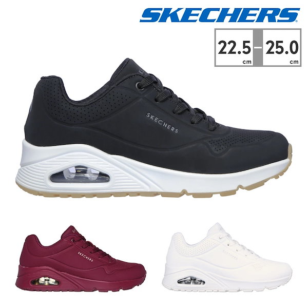 スケッチャーズ スニーカー レディース ウノ - スタンド オン エア 73690 SKECHERS Uno-Stand on Air 厚底  エアソール ヒール高さ3.8cm