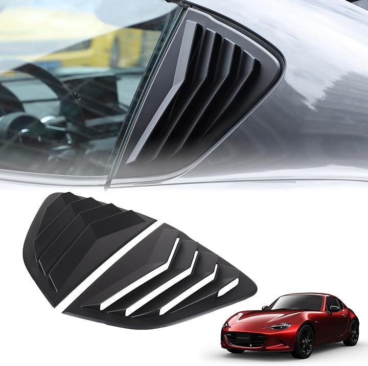 新型 マツダ ロードスター RF ND系 2016～2023に適用 ルーバーカバー リアサイドウィンドウルーバー シャッターサイドベントカバー リアウィンドウシャッター(マットブラック) 8,850円