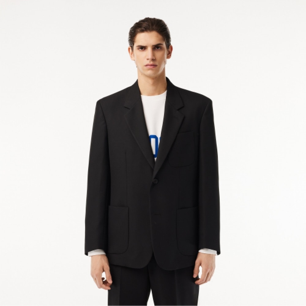 LACOSTE メンズツイルフォーマルジャケット [ブラック]