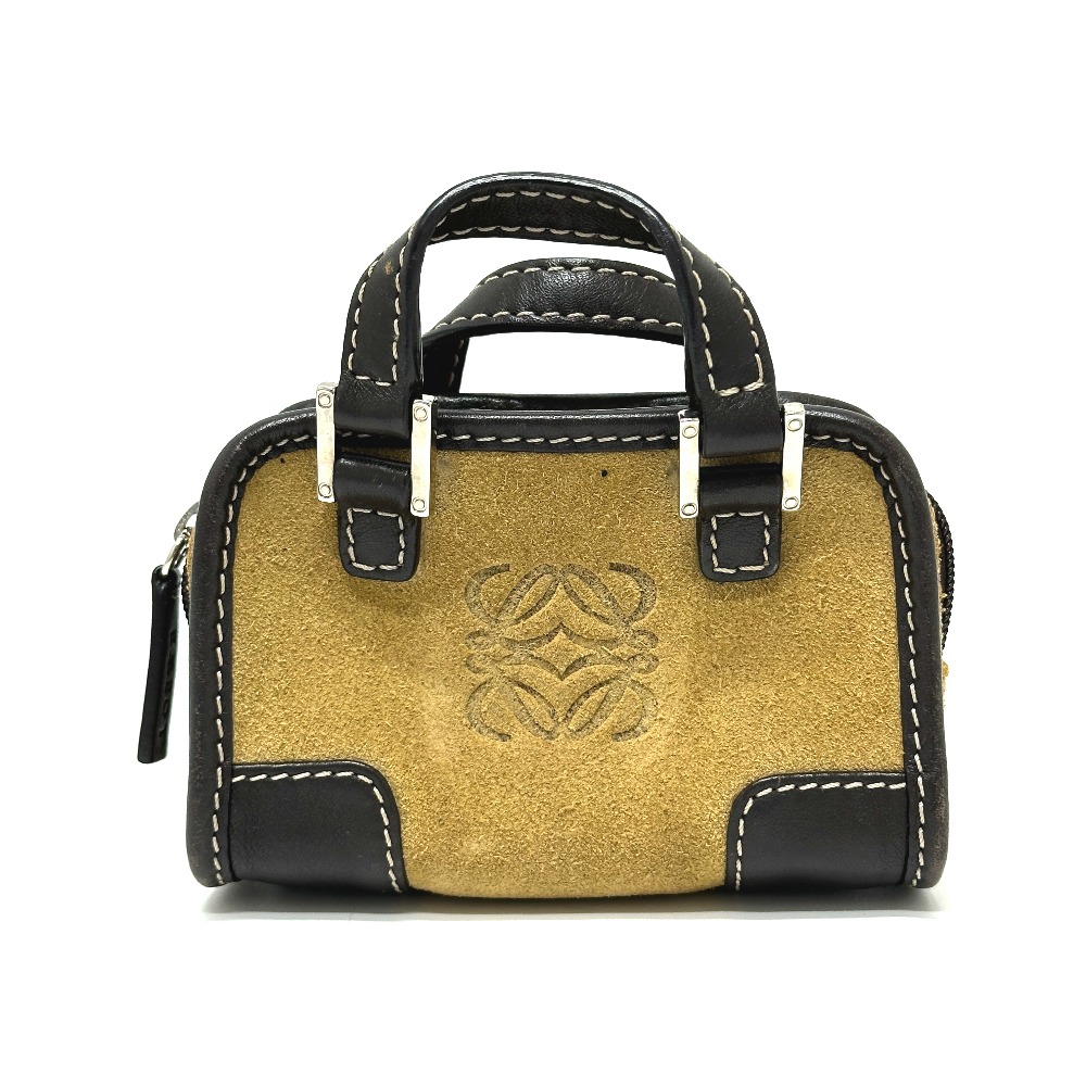 ハンドバッグ 290612 アマソナ マイクロミニ ポーチ キーチェーン スエード ベージュ