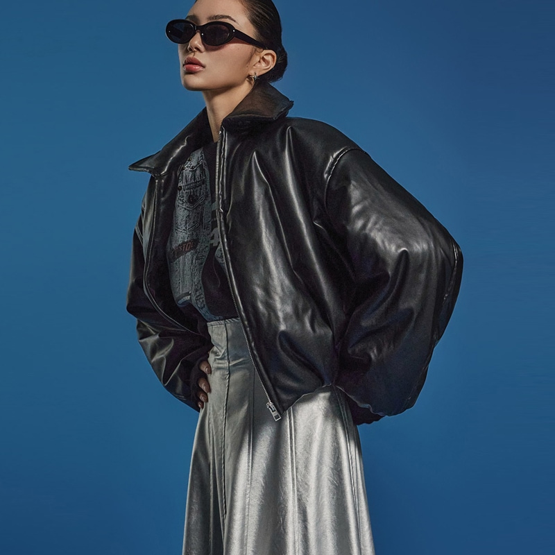 J2471 レザー ダウン ジャンパー