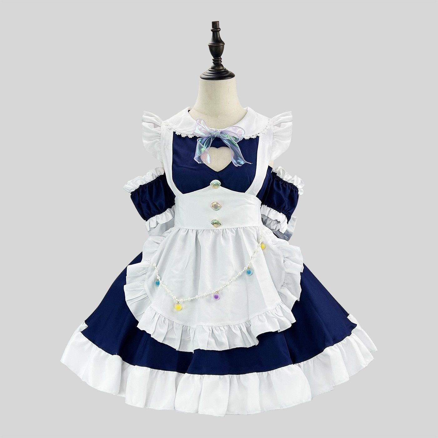 【送料無料】ロリータオリジナル新作日系透かし彫りハートメイド服ラージサイズメイドコスプレ公演服メイド服 5,645円