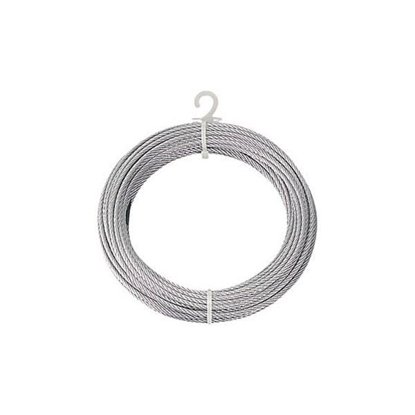 （まとめ）メッキ付ワイヤロープ 3mmx20m CWM-3S20 1巻 [x5セット]