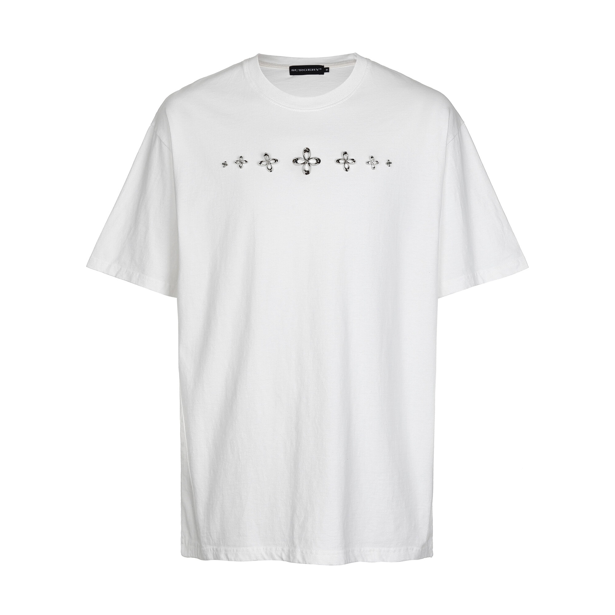 【SURGERY】 SURGERY METAL CLOVER ECHO T-SHIRT : WHITE