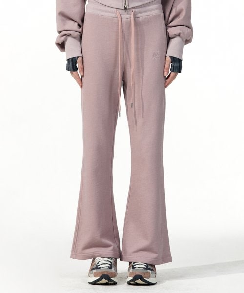 Signature pigment boots-cut pants - DUSTY PINK