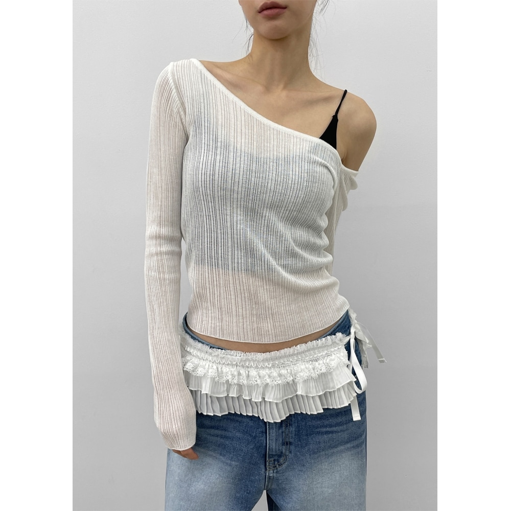 ブラックアップ [春新品] [MADE] ユニティサマーリブ付きノーカットニット