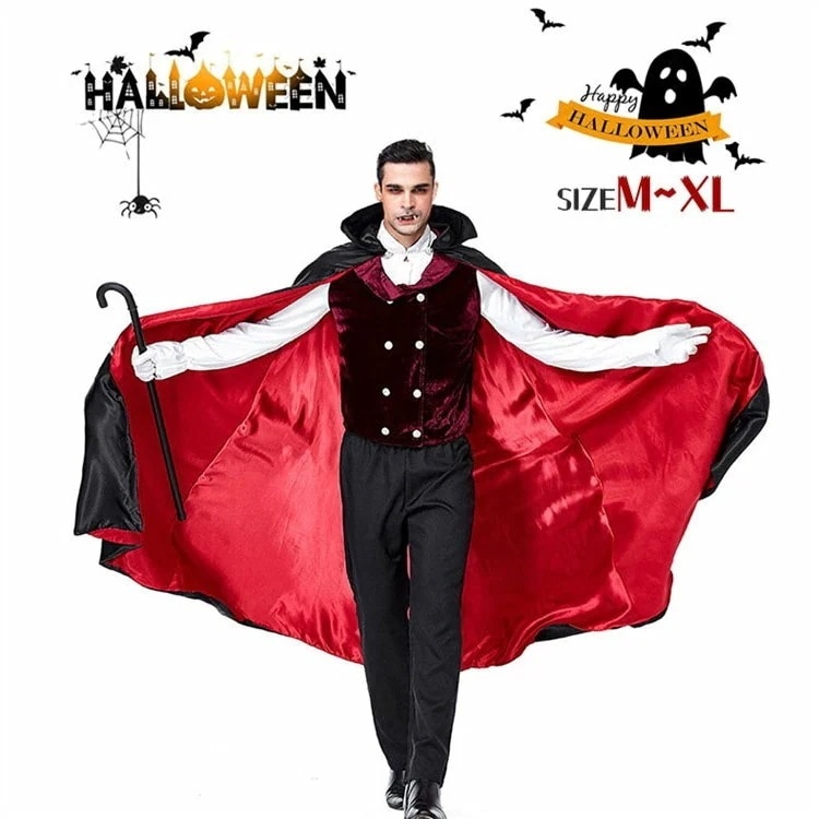 【本日限定激安格】ハロウィン コスプレ メンズ バンパイア コスチューム 衣装 大人 ハロウィン 仮装 メンズ ヴァンパイア 吸血鬼 コスプレ衣装 コス 男性 マント 余興 男 おもしろコスチューム