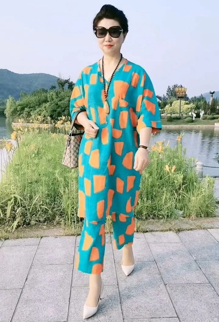 大きいサイズ セットアップ 半袖 トップス ロング ワイドパンツ 2点セット 上下セット ボトムス パンツ ズボン ロング丈 袖あり Vネック 襟なし ワイド 薄手 ツーピース きれいめ カジュアル