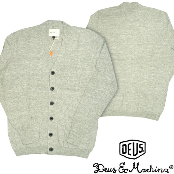 Deus ex Machina デウス エクスマキナ メンズ ニット カーディガン 長袖 CARDINAL CARDIGAN グレー デウスエクスマキナ safari サファリ オーシャンズ 雑誌 多