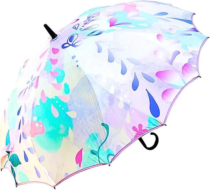 傘 レディース 長傘 桜骨 16本骨 雨傘 日傘 遮光 UVカット率 98％ UPF50+ 晴雨兼用 おしゃれ かわいい 大きい 一枚張り(水中花, 60cm)