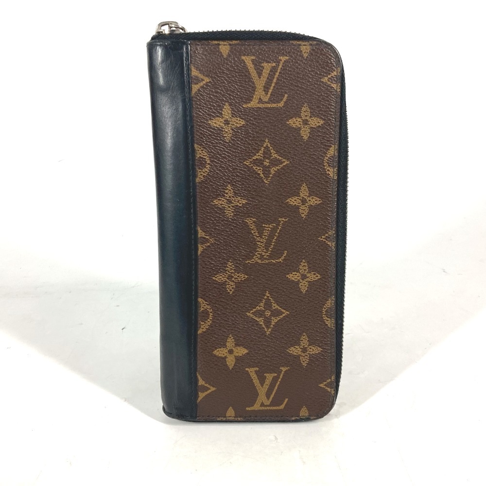 長財布 M60109 ジッピーウォレット ヴェルティカル モノグラムマカサー ロングウォレット ラウンドファスナー モノグラムマカサーキャンバス ブラウン