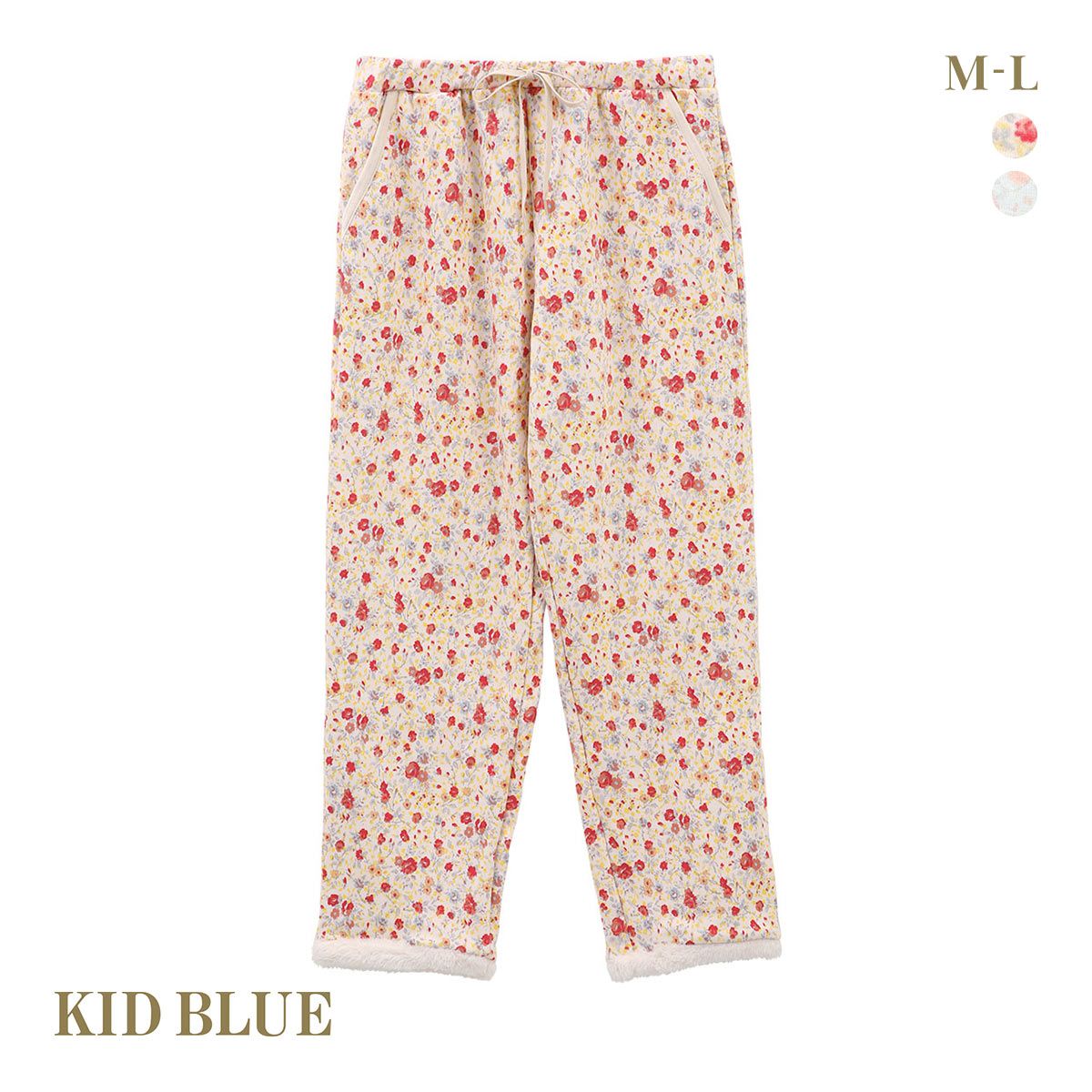 キッドブルー 裏シャギーガーニッシュフラワー パンツ フルレングス ルームウェア KID BLUE 9,363円