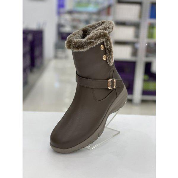 軽量クッションパー起毛防寒女性ブーツ1XWA35X_GN