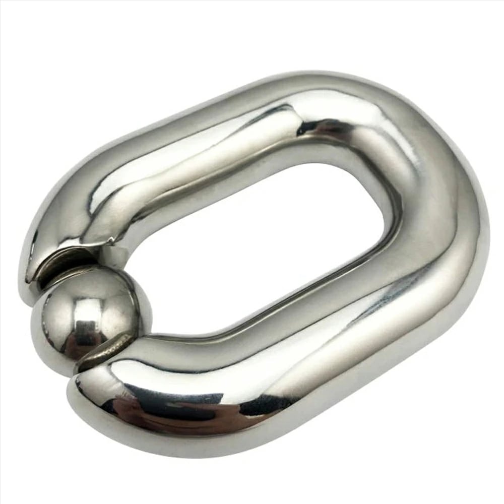 取り外し簡単 ボディピアス 19ミリ CBR オーバル型キャプティブビーズリング トラック型 19mm ワンタッチ 耳たぶ 乳首 ニップル 重い ストレッチ ウエイト bc088xxxxxxxx