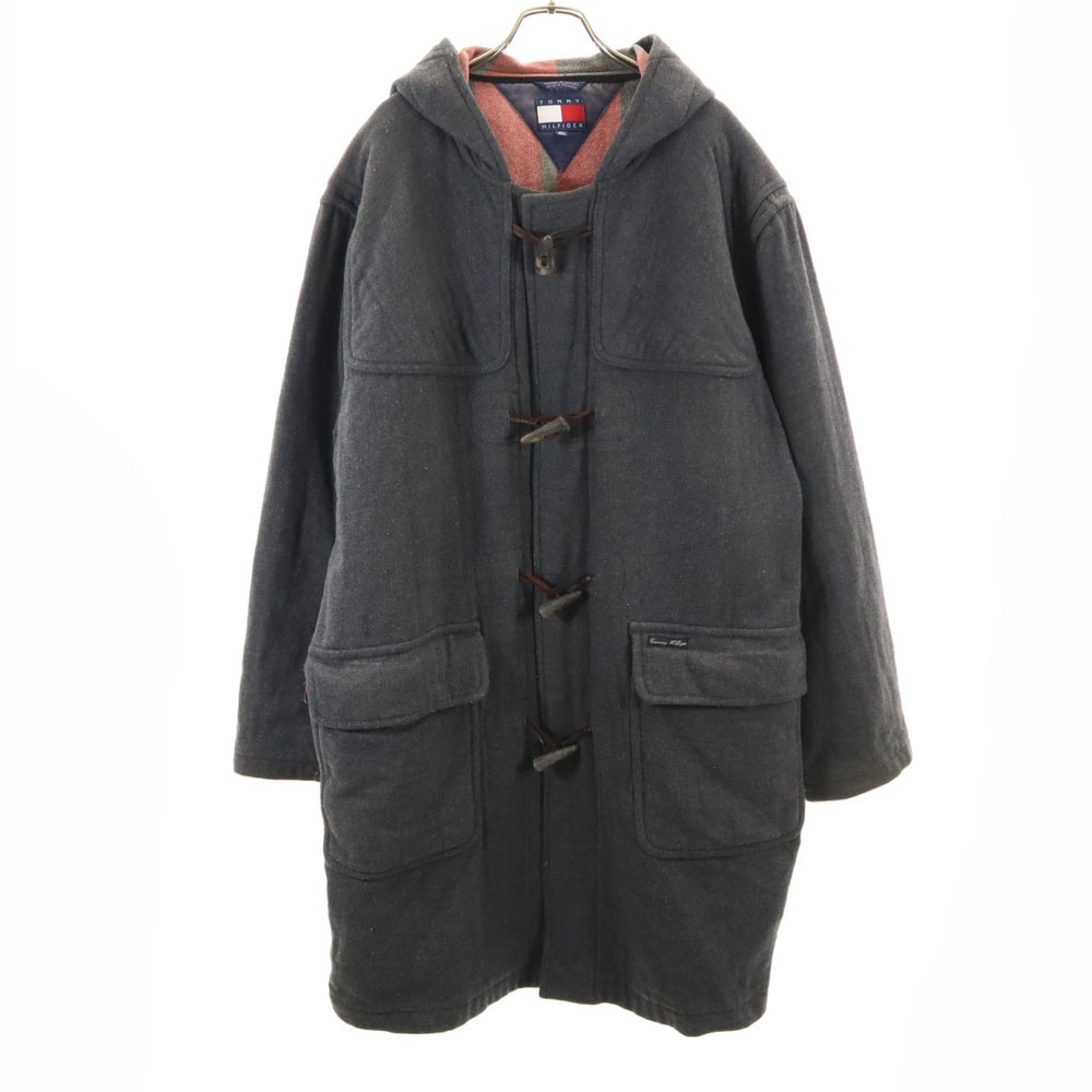 90s ウールブレンド オールド フラッグタグ ダッフルコート XL グレー メンズ