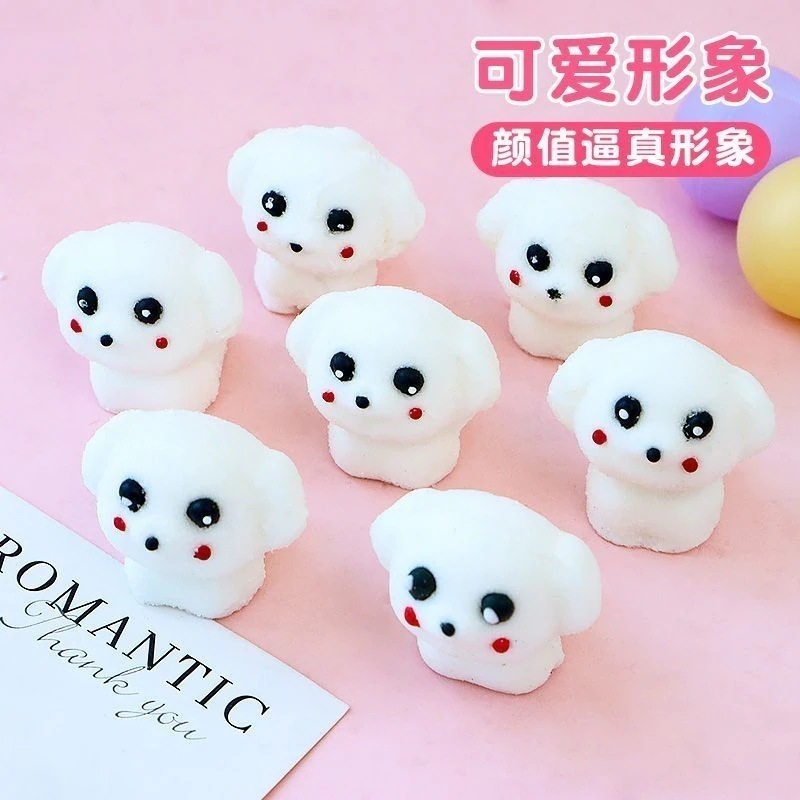 3D子犬マシュマロケーキデコレーション 3D独立パック ソフトキャンディムース装飾オーナメント 子供用漫画キャンディ お菓子 大人 子供 誕生日プレゼント