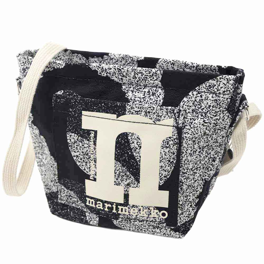 マリメッコ ショルダーバッグ レディース 斜め掛け 肩掛け ブラック ホワイト marimekko Mono Mini Crossbody Unikko 094578-910 094578 910