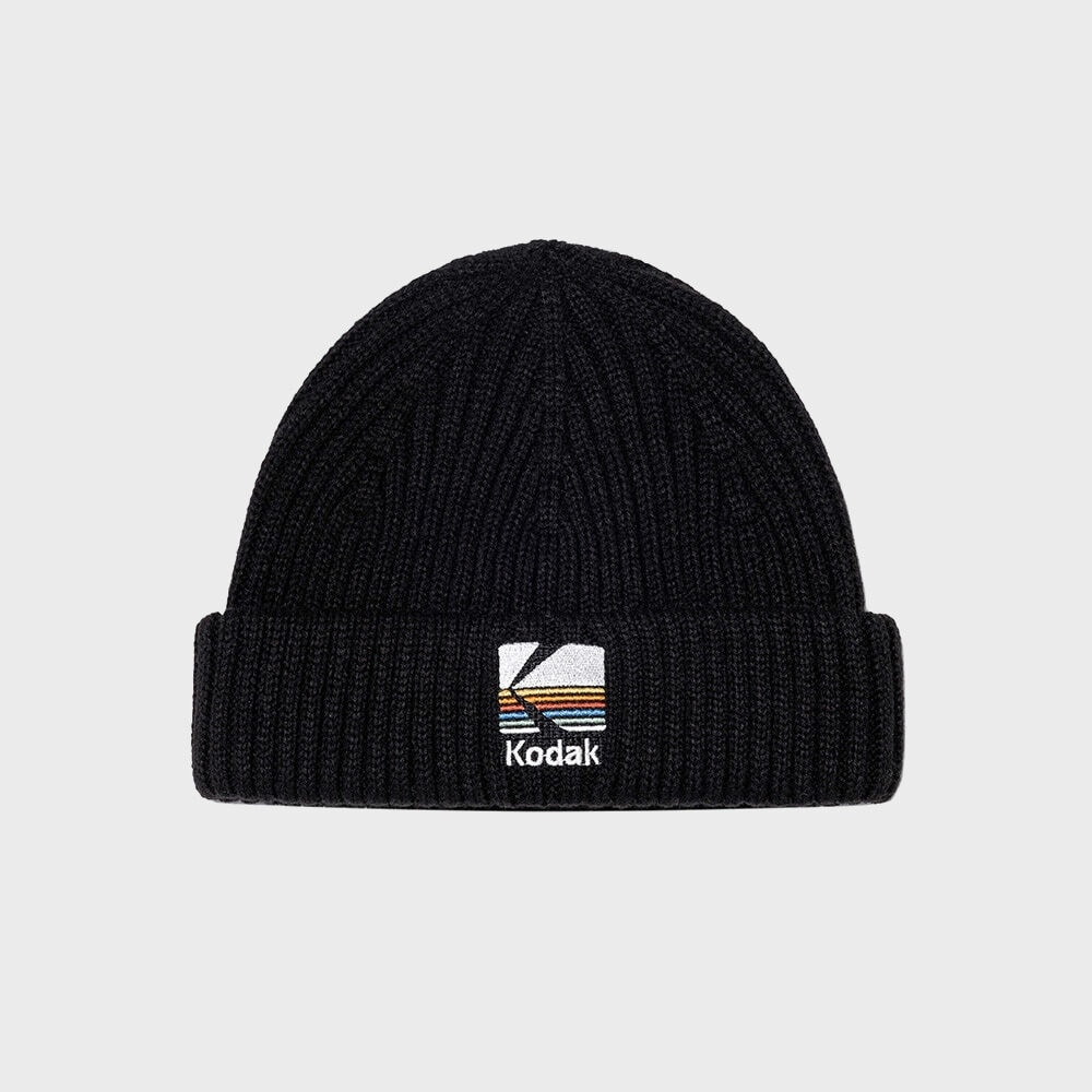 コダックアパレル レインボーショートビーニー BLACK