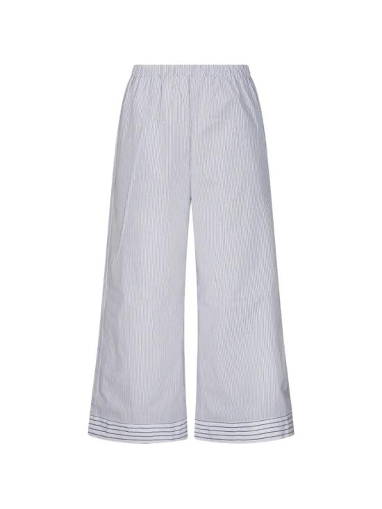 BY MALENE BIRGER Women Straight Pants 103349 Q09 BLACK WHITE MIX