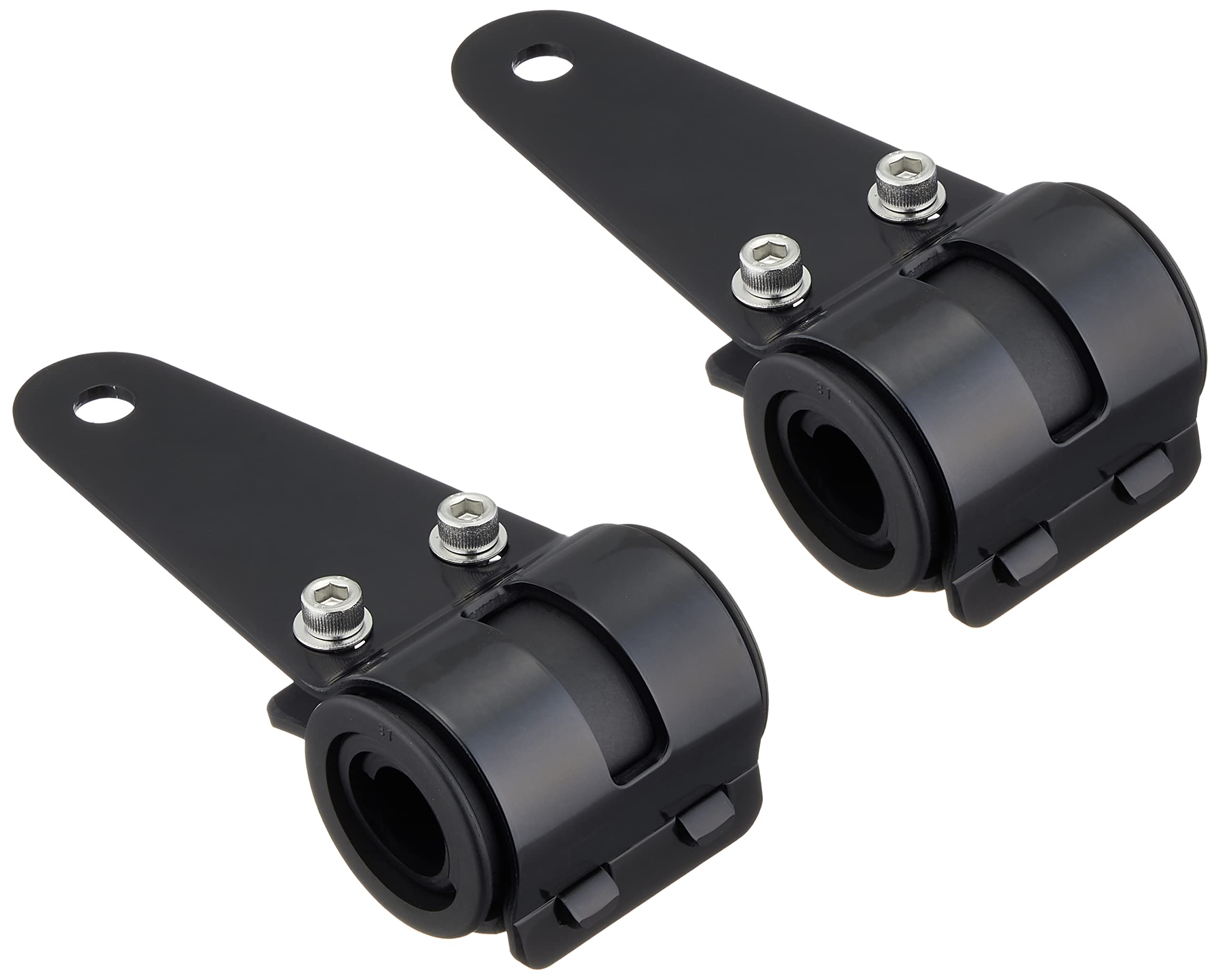 即日発送 キジマ(Kijima) バイクパーツ ヘッドライトステー カスタム 27-39mm アルミ製 ブラック 205-0061B