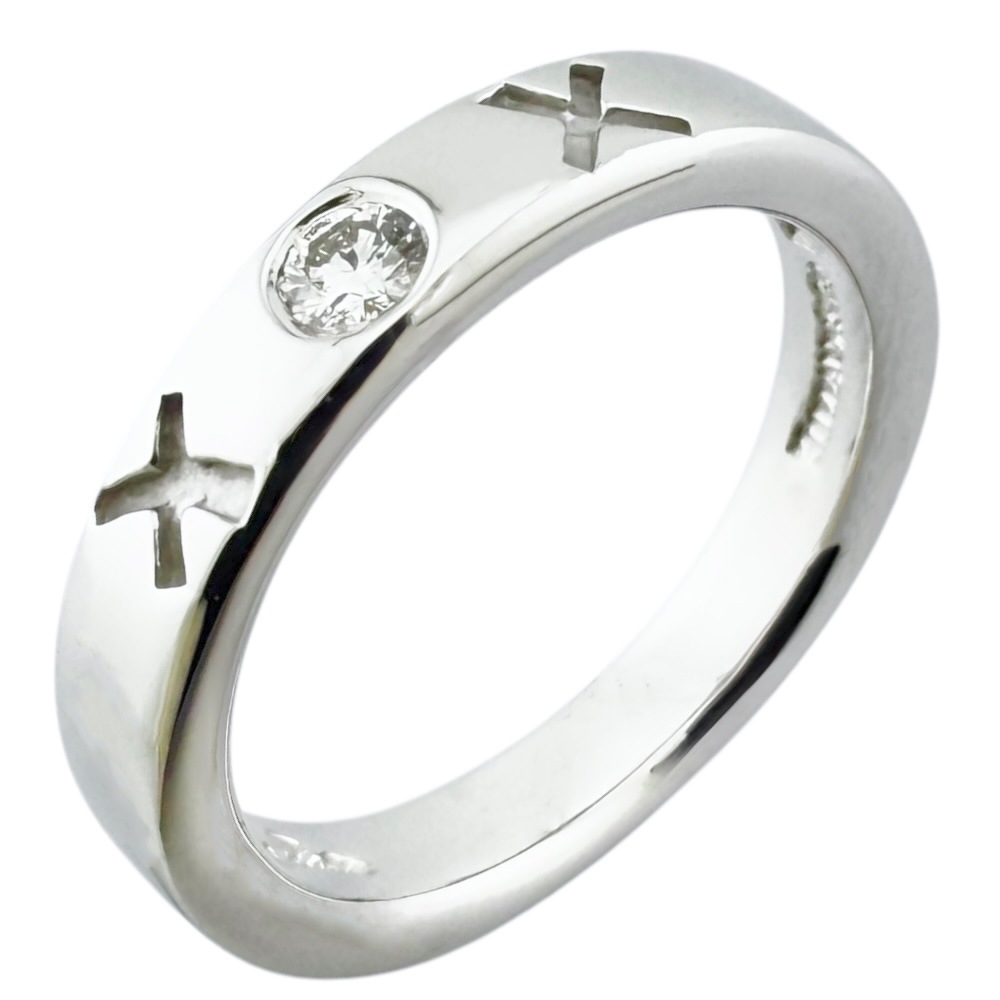 ティファニー キスXOX リング 指輪 11.5号 18金 K18ホワイトゴールド ダイヤモンド TIFFANY&Co. 中古 美品