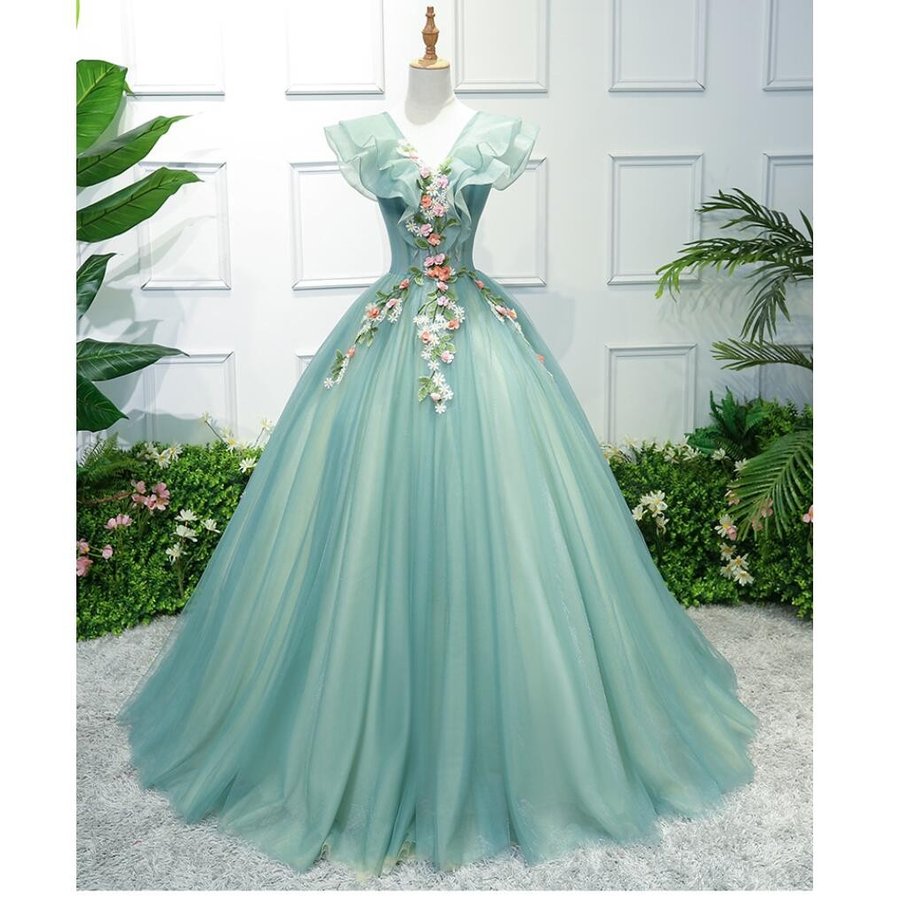 パーティードレス ロングドレス ウェディングドレス オフショルダー ブライダルドレス プリンセスドレ