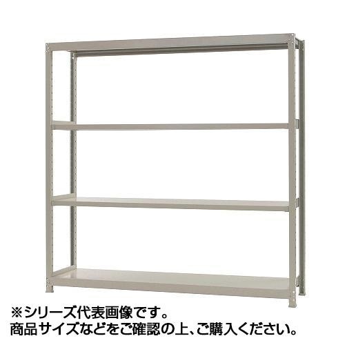 軽中量ラック 耐荷重150kgタイプ 単体 間口900×奥行600×高さ2100mm 4段 アイボリー