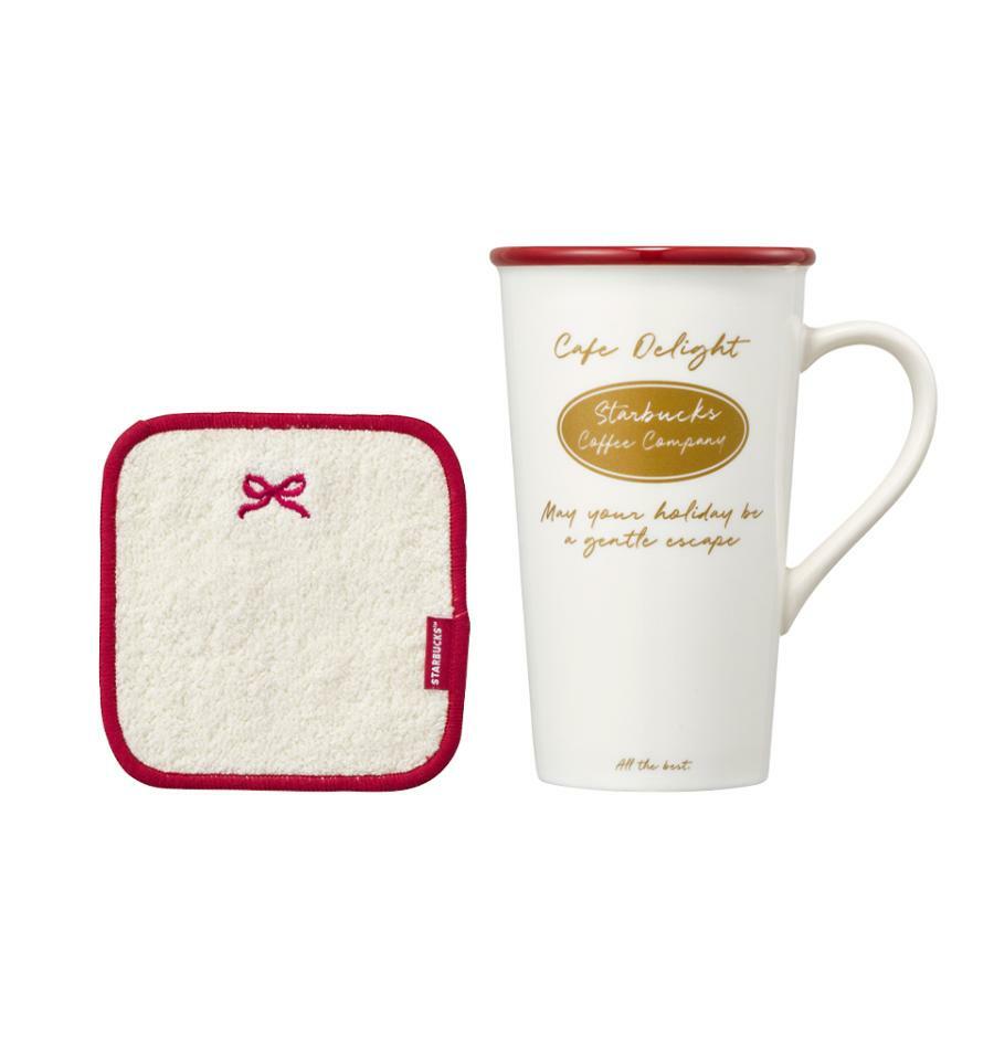 シークレット ディライト マグカップ 473ml & コースター (アイボリー) 韓国スターバ グッズ クリスマス限定販売 MD