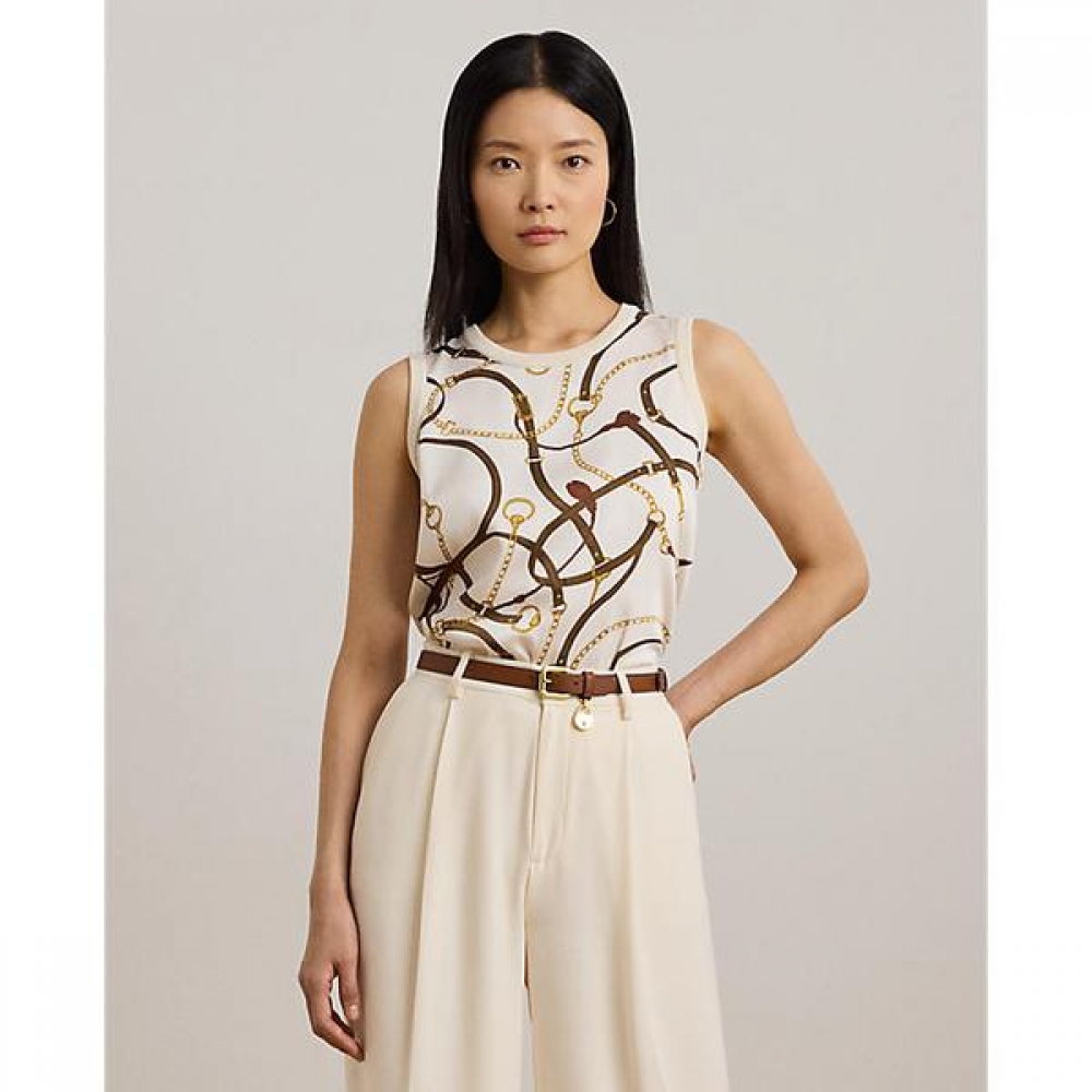 ローレンラルフローレンベルトプリントノースリーブセーター (WMLRSWESCM20048100) 14,602円