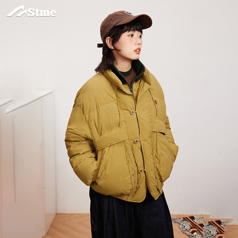早乙女慶子 Saotome 和風 二重前立て スタンドカラー キルティング 大きなポケット レディース 綿コート