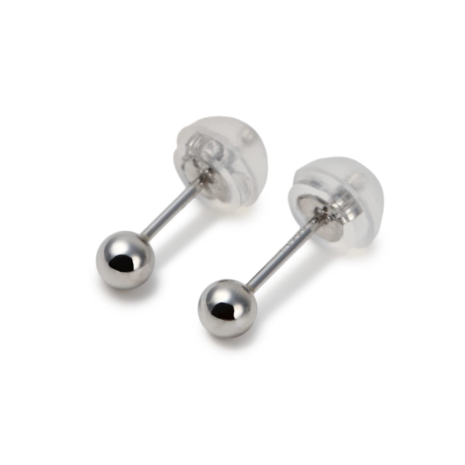 [ハッピーグッツショップ] プラチナ ピアス 丸玉 3mm 両耳 Pt900 メンズ レディース pi-pt-bal03-w