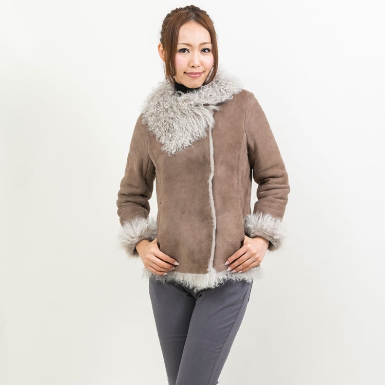 チベットラム Wフェイス ファー ジャケット トープ 送料無料 レディース ギフト プレゼント