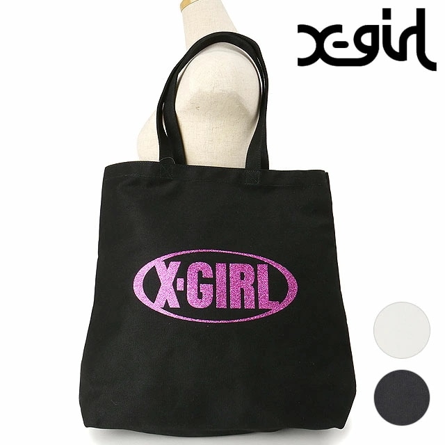 グリターオーバルロゴ キャンバストートバッグ [105242053001] GLITTER OVAL LOGO CANVAS TOTE BAG メンズレディース 鞄 縦型 肩掛け 手提げ
